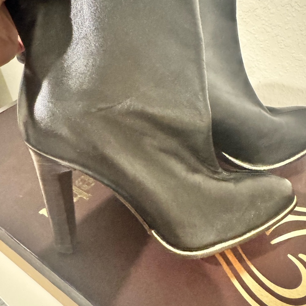 Luxury Rebel Black Heeled Boots